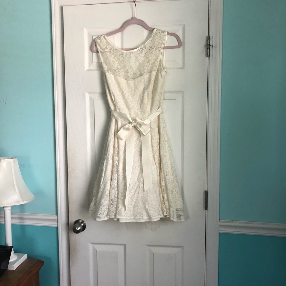 white floral dress